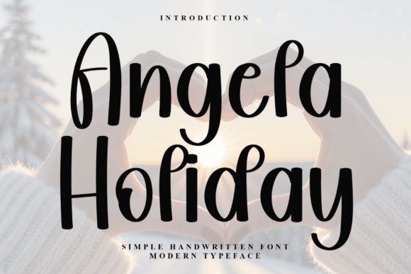 Angela Holiday Font for Festive Crafts