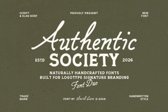Authentic Society Font for Handmade Branding