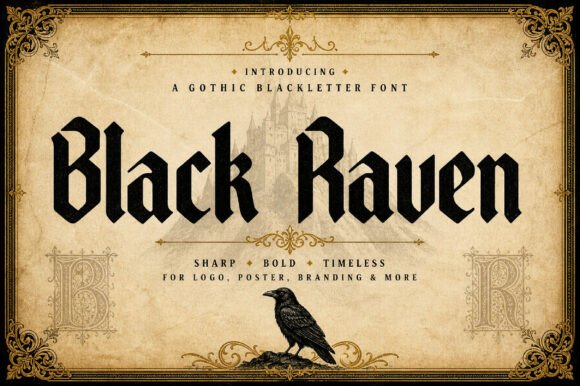 Black Raven Font: Gothic Display for Bold Campaigns