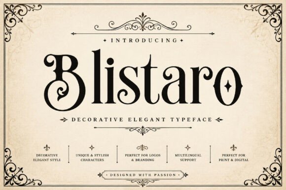 Blistaro: The Elegant Serif Font for Branding