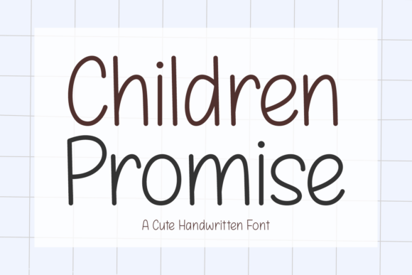 Children Promise: A Handwritten Font for Makers