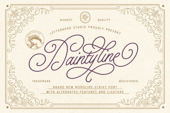 Daintyline: A Monoline Script Font for Modern Campaigns