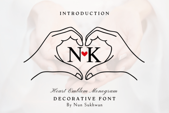 Heart Emblem Monogram: A Decorative Typeface for Branding