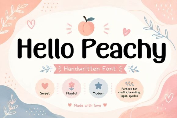 Hello Peachy: A Playful Script Handwritten Font for Brands