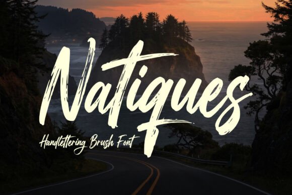Natiques: A Bold Handlettering Brush Font for Web Design