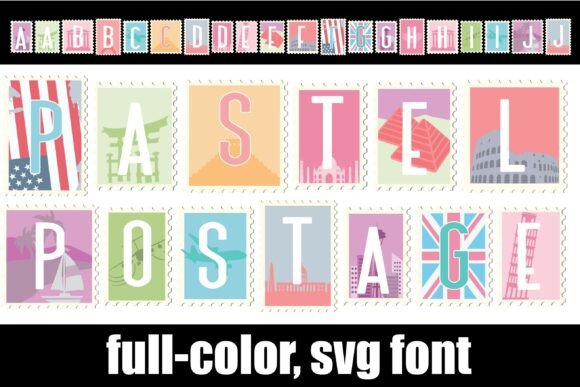 Pastel Postage Typeface for Creative Branding