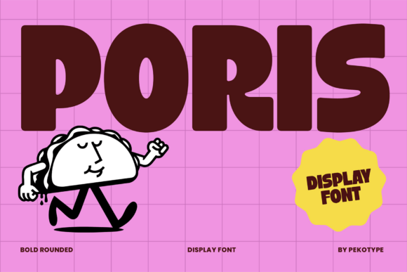 Poris: A Bold Retro Sans Serif Typeface for Web Design
