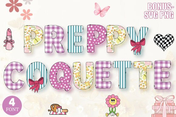 Preppy Coquette Decorative Font for Branding