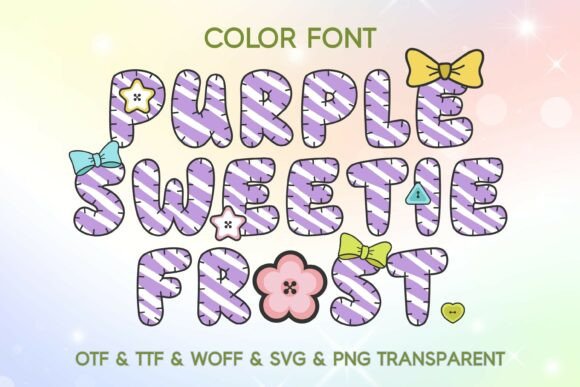 Purple Sweetie Frost Typeface for Playful Web Design