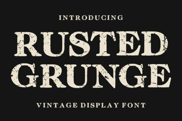 Rusted Grunge: A Vintage Slab Serif Font for Bold Branding
