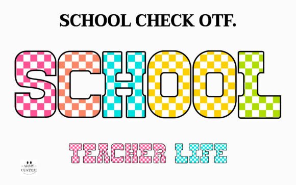 School Check Font for Bold Web Headers