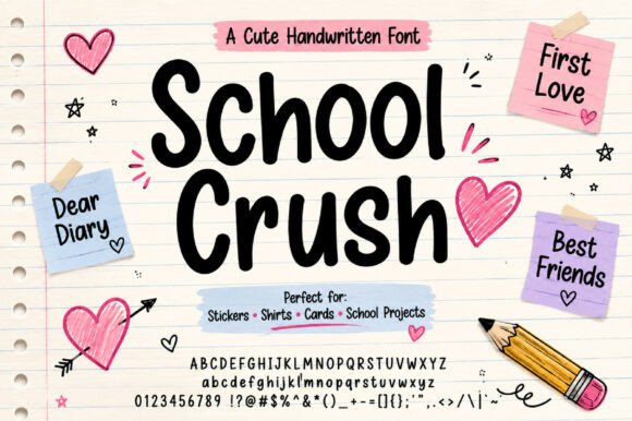 School Crush: A Youthful Script Handwritten Font