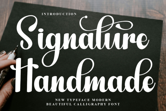 Signature Handmade Font for Small Business Branding