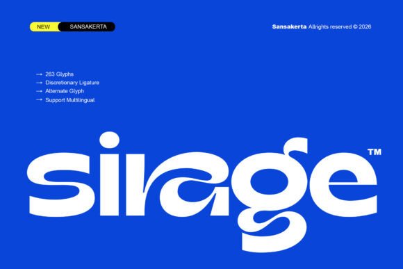 Sirage Typeface for Bold Brand Identity