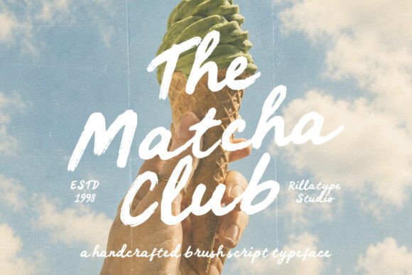 The Matcha Club: Bold Brush Font for Marketers