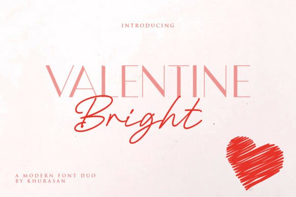 Valentine Bright Duo: A Romantic Script Font for Crafters