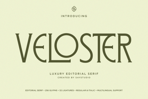 Veloster: A Luxury Serif Font for Elegant Branding