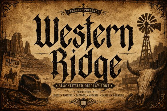 Western Ridge Typeface Review for Bold Branding