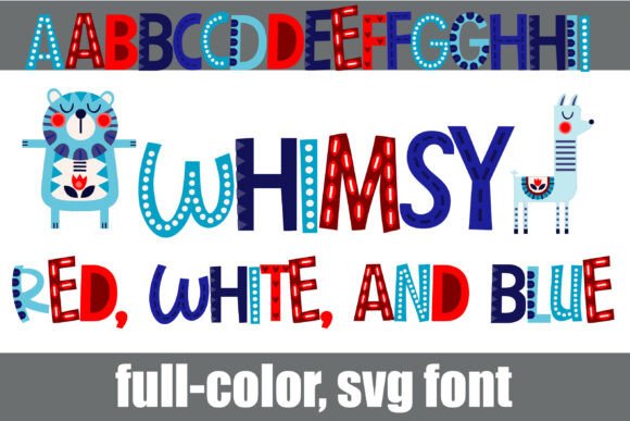 Whimsy Red, White, and Blue Typeface Review