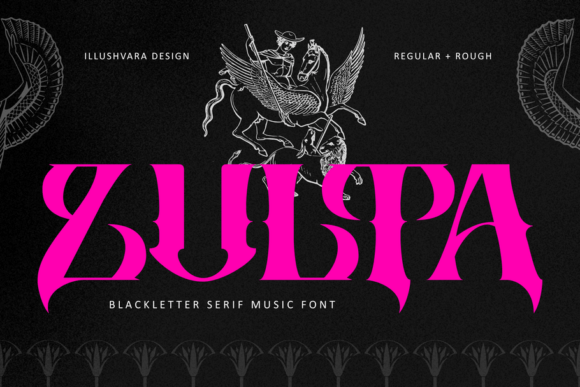 Zulta Music: Bold Blackletter for Web Design
